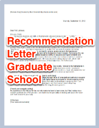 letters of recommendation for graduate school