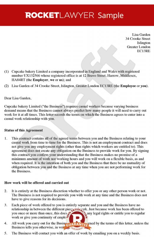 Letter Of Resignation Zero Hour Contract Sample Resignation Letter