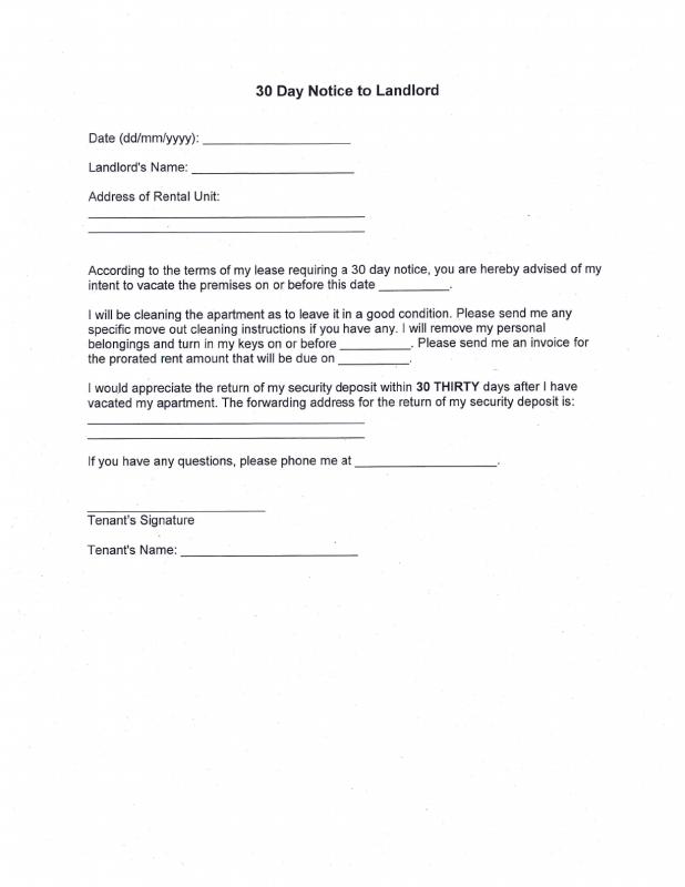 letters to landlords