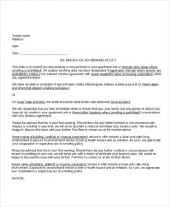 letters to landlords tenant warning letter violation pdf