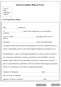 liability waiver form free liability waiver forms