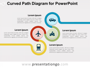 line graphs templates curved path diagram powerpoint