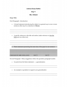 literary essay example literary essay format outline literary essay format