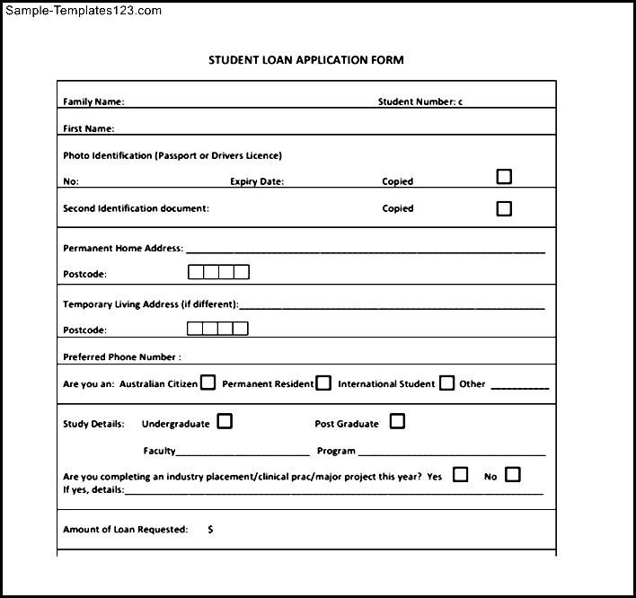 loan application format