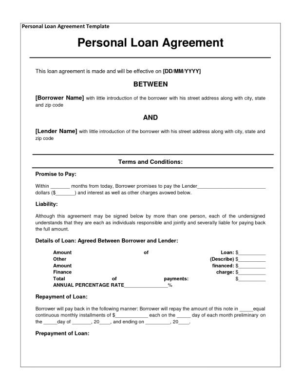 loan contract template