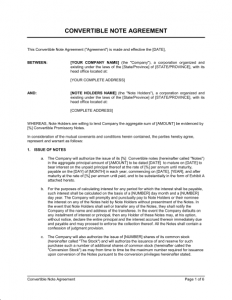 loan document template