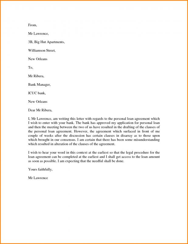 Loan Payoff Letter Template Business