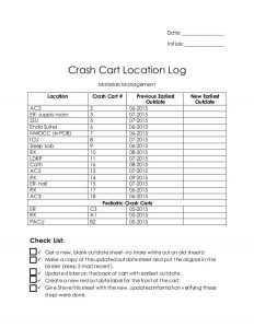 log sheet template crashcartlocationlog