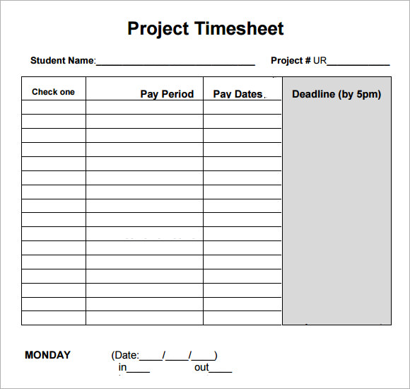 log sheet templates