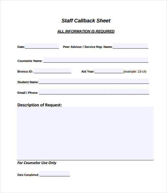 log sheet templates