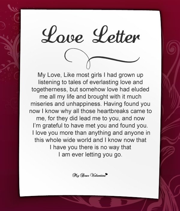 love letter for her from the heart