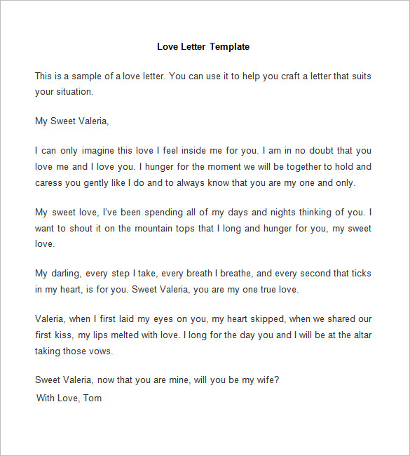 love letter format