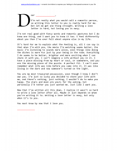 love letter format romantic love letter examples