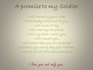 love letter to my future wife a promise to my soldier