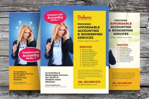 magazine advertisement templates creative market accounting and bookeeping flyers kinzi