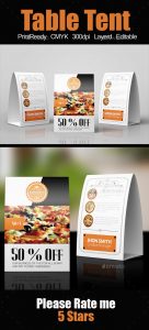 magazine advertisement templates restaurant table tent template by designhub ddck