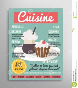 magazine advertising templates magazine cover template food blogging layer culinary cuisine vector illustration