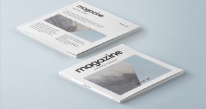 magazine cover mockup magazine square brochure catalog book brand stationery pages cover mockup presentation psd