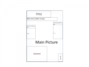 magazine layout template title template