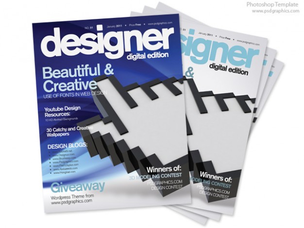 magazine template psd