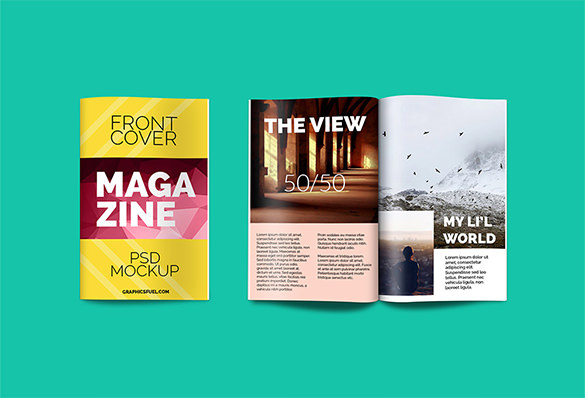 magazine template psd