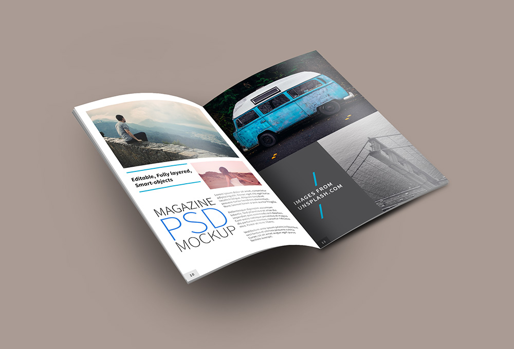 magazine template psd