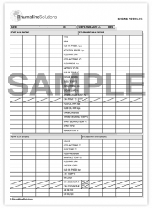 maintenance log template engine room log