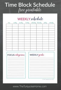 maintenance log template time block schedule free printable e