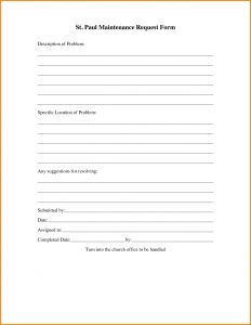 maintenance work order template maintenance request form