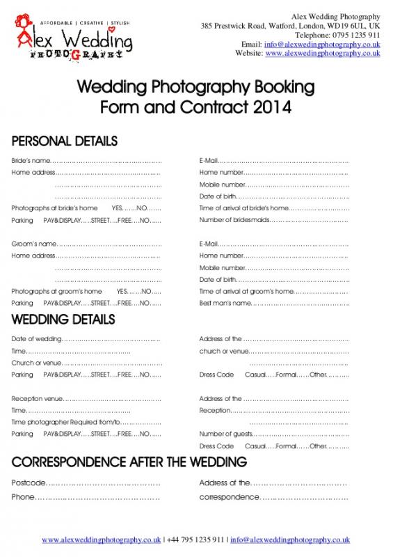 Free Makeup Wedding Contract Templates