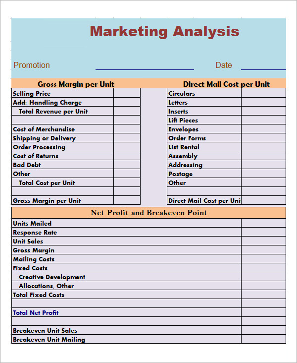 market analysis template