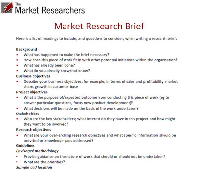 research brief example market examples questions proposal qualitative list writing template agency marketing business question good tips