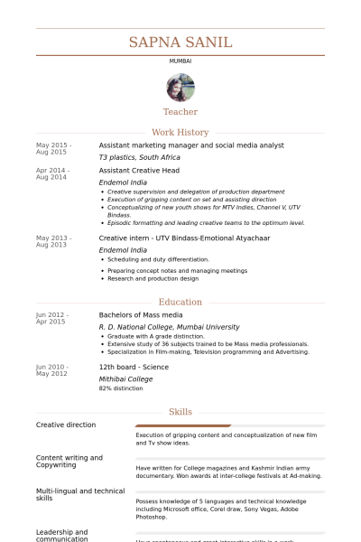 marketing analyst resume