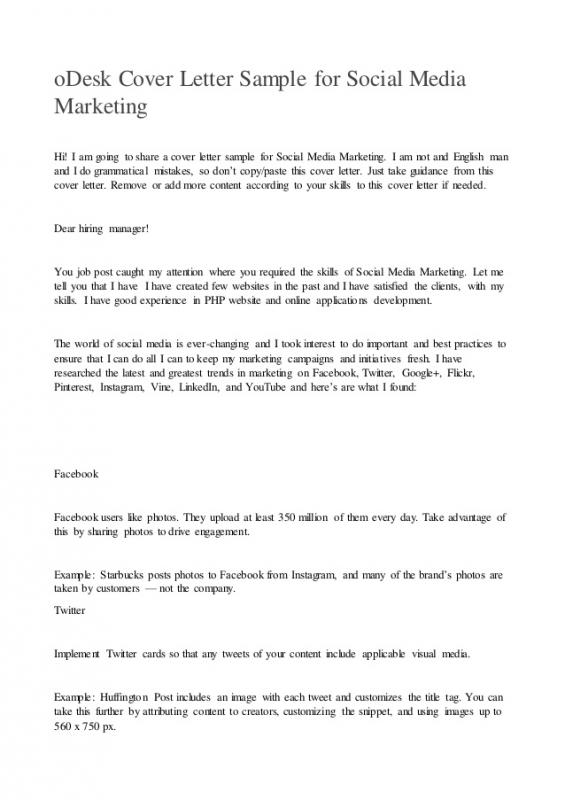 marketing manager cover letter