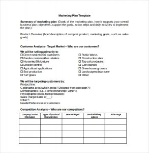 marketing plan template free marketing plan template for microsoft word download