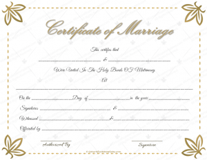 marriage certificate template dazzling flowers marriage certificate template