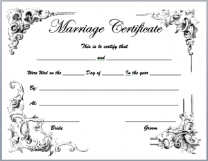 marriage certificate template marriage certificate template