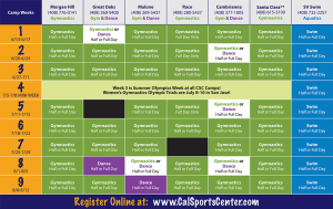 master schedule template camps master schedule