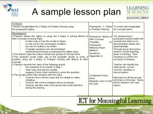 math lesson plan template session ict for meaningful learning lesson planning