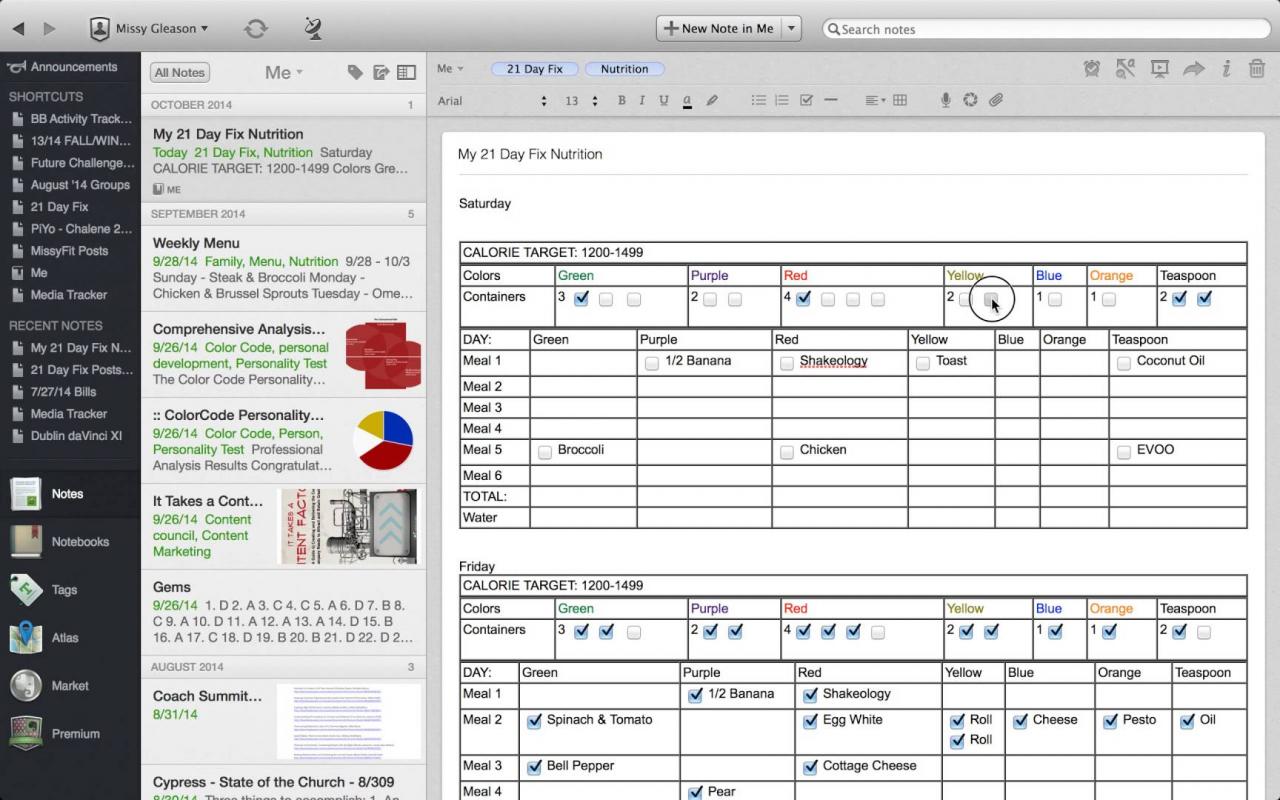 meal calendar template