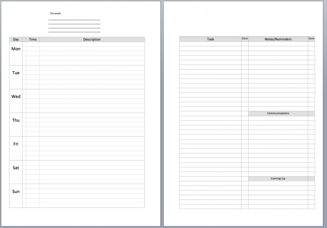 meal plan template pdf