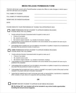 media release form media release permission form