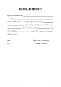 medical certification form medical certificate template