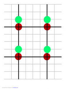 medical chart template red green target d