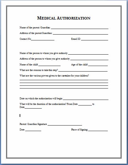 medical consent form template