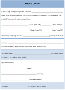 medical consent form template medical consent form template