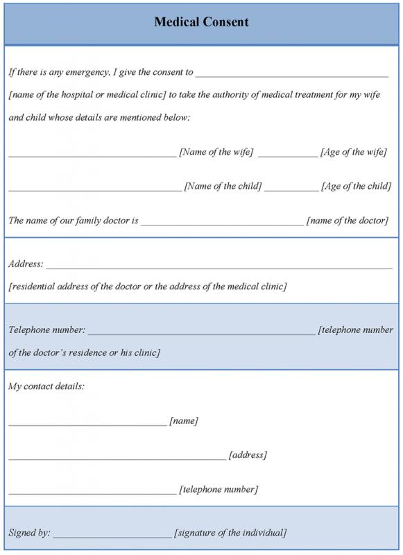 medical consent form template