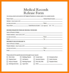 medical cv template medical release form medical records release form example