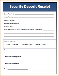 medical invoice template deposit receipt template security deposit receipt template