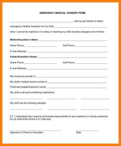 medical release form for grandparents medical release form for grandparents free